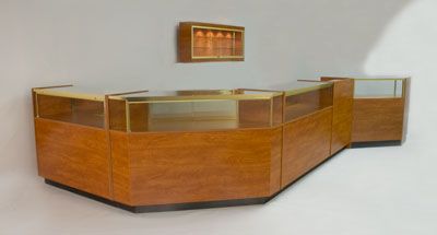 Modular Island Kiosk Composed of JL113 Jewelry Cases