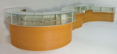 Free Flowing Curved Modular Island Kiosk